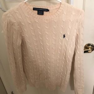 Ralph Lauren Sport Cream Crew Neck Sweater